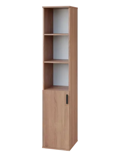 LN 5 - 3DN kancelářská skříň, 1-dveřová/nika, levá, 1822x360x400, dub bardolino